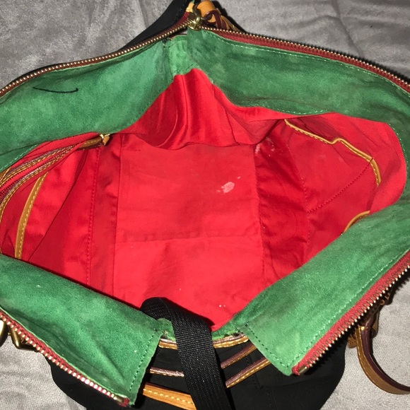 Satchel supple black Suede and rich Leather trim - Picture 4 of 8